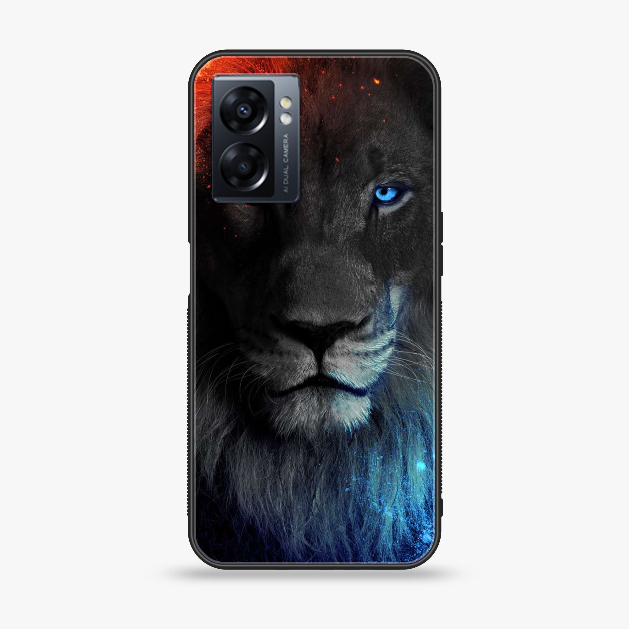 Oppo A57 2022 - Tiger Art Series - Premium Printed Glass soft Bumper shock Proof Case