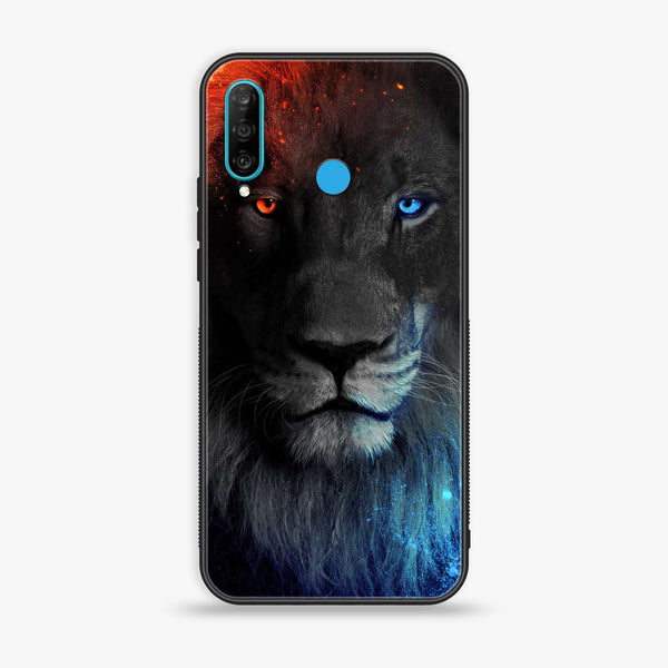 Huawei P30 lite - Tiger Art Design 4 - Premium Printed Glass soft Bumper shock Proof Case CS-38688