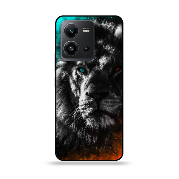 Vivo V25 5G/V25E  - Tiger Art  Design 3  - Premium Printed Glass soft Bumper shock Proof Case CS-27612