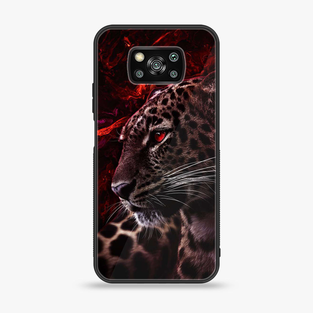 Xiaomi Poco X3 Pro - Tiger  Series - Premium Printed Glass soft Bumper shock Proof Case