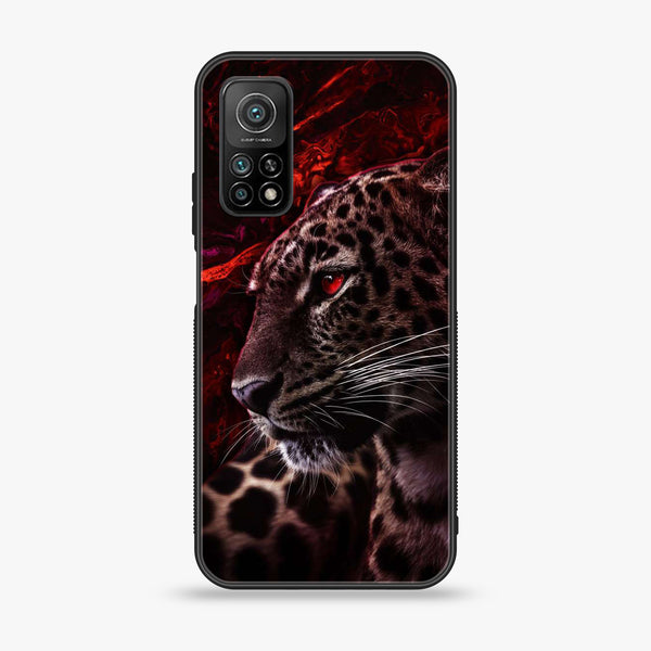 Xiaomi Mi 10T Tiger Art Design 5 Premium Printed Glass soft Bumper shock Proof CaseCS-46294