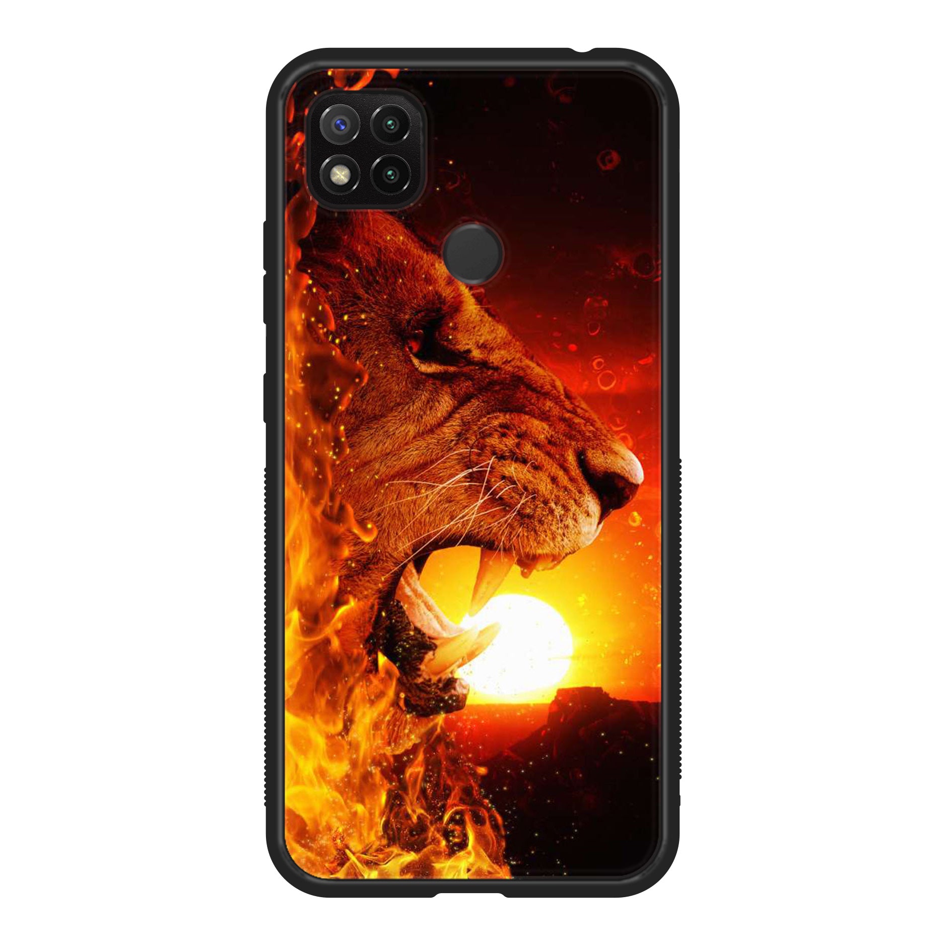 Xiaomi Redmi 9C -Tiger Art Series - Premium Printed Glass soft Bumper shock Proof Case