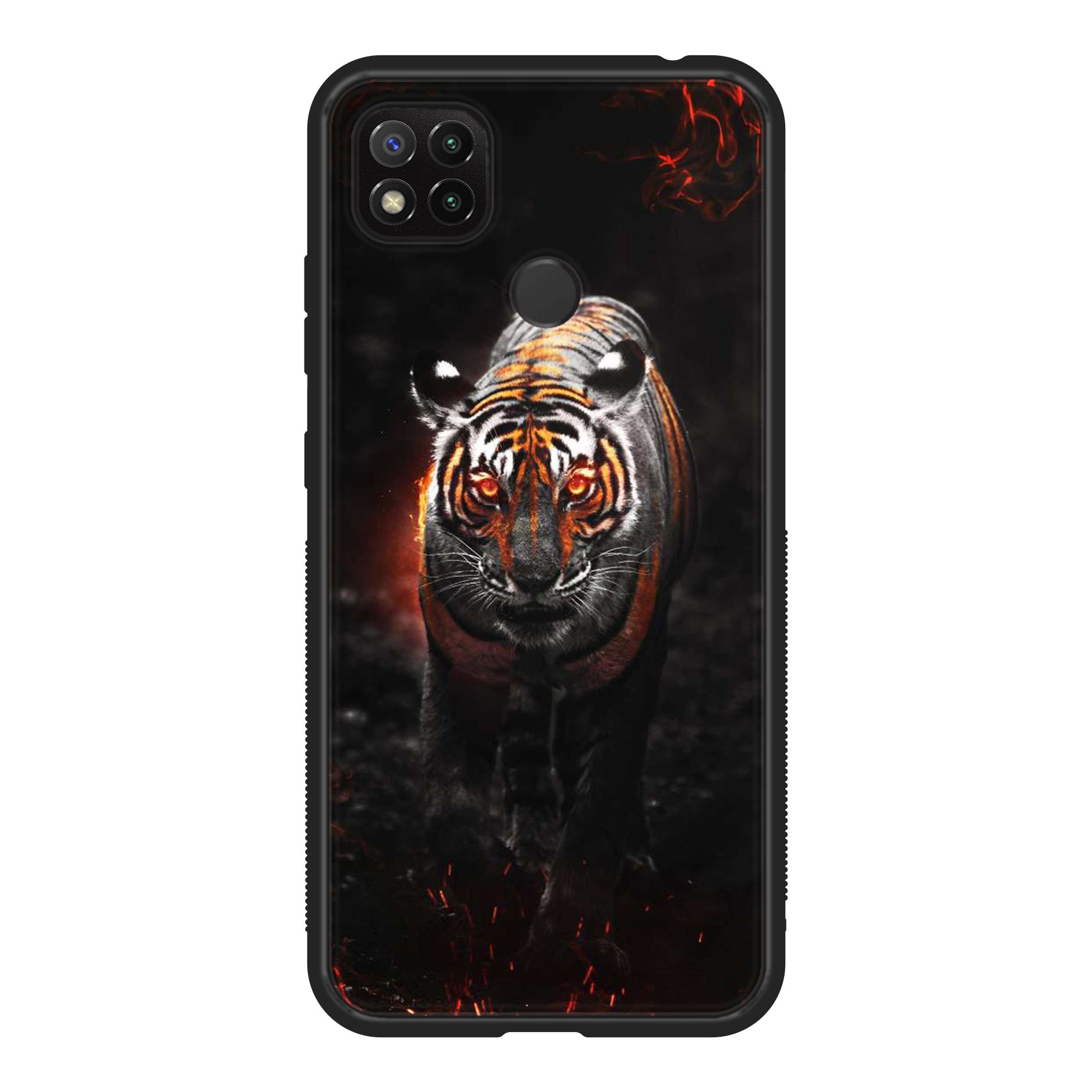 Xiaomi Redmi 9C -Tiger Art Series - Premium Printed Glass soft Bumper shock Proof Case