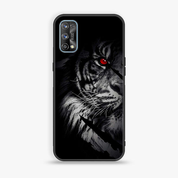 Realme 7 Pro - Tiger Art Design 7 - Premium Printed Glass soft Bumper shock Proof Case CS-14659