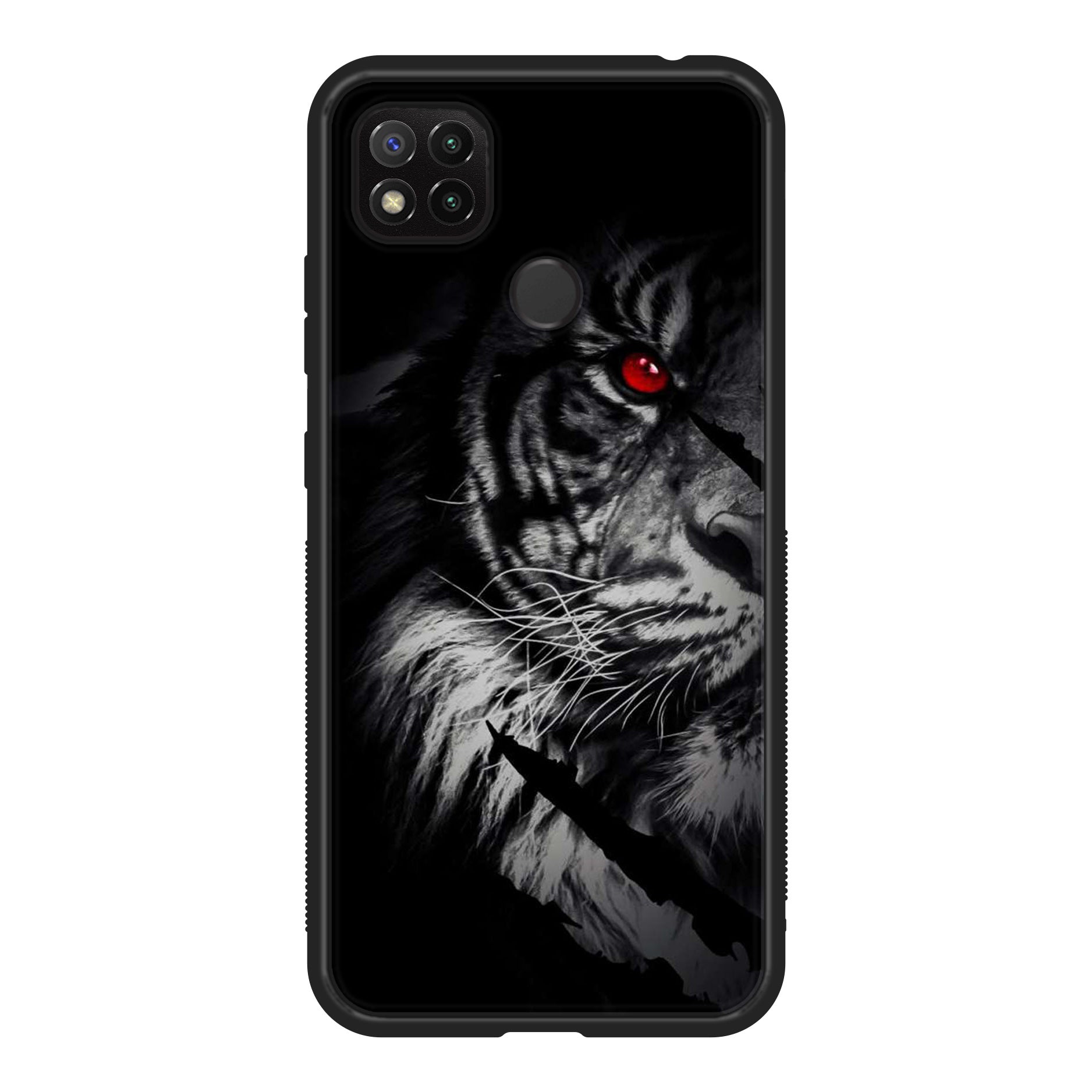 Xiaomi Redmi 9C -Tiger Art Series - Premium Printed Glass soft Bumper shock Proof Case