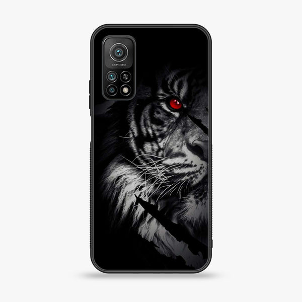 Xiaomi Mi 10T Tiger Art Design 7 Premium Printed Glass soft Bumper shock Proof Case CS-47025