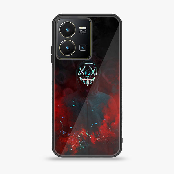 Vivo Y35 - Anonymous 2.0  Series - Premium Printed Glass soft Bumper shock Proof Case