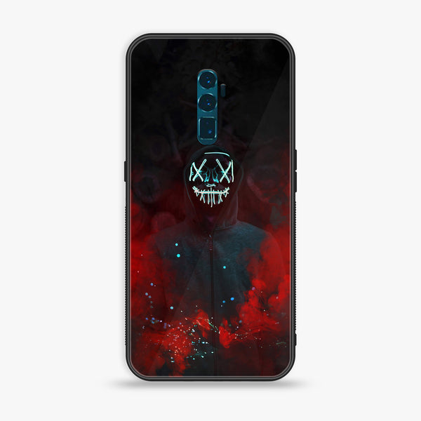 OPPO Reno 10x Zoom Anonymous 2.0 Premium Printed Glass soft Bumper shock Proof Case