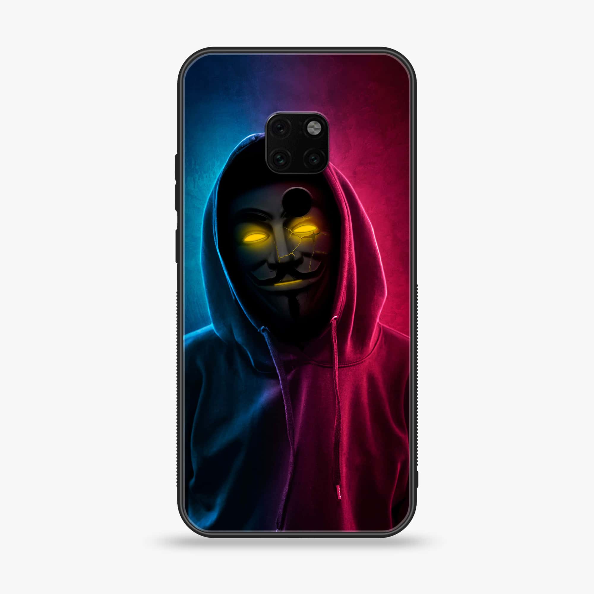 Huawei Mate 20 - Anonymous 2.0 Series - Premium Printed Glass soft Bumper shock Proof Case