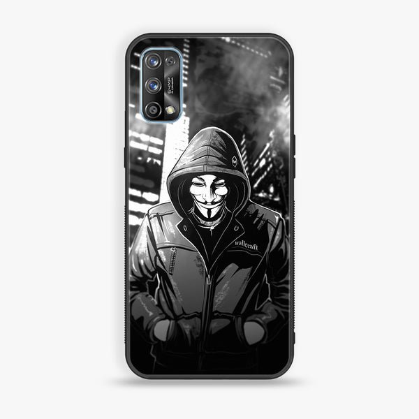 Realme 7 Pro - Anonymous 2.0 Design 1 - Premium Printed Glass soft Bumper shock Proof Case CS-37137