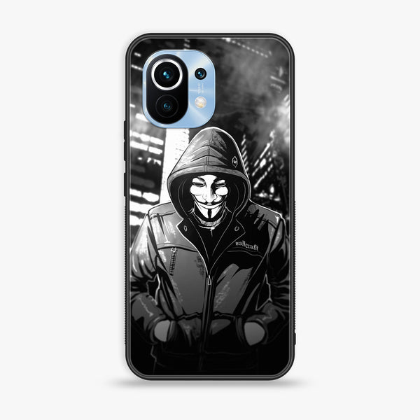 Xiaomi Mi 11 - Anonymous 2.0  - Premium Printed Glass soft Bumper shock Proof Case