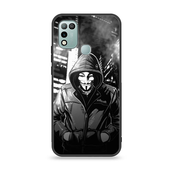 Infinix Hot 11 Play - Anonymous 2.0  Design 1 - Premium Metal Printed soft Bumper shock Proof Case CS-41250