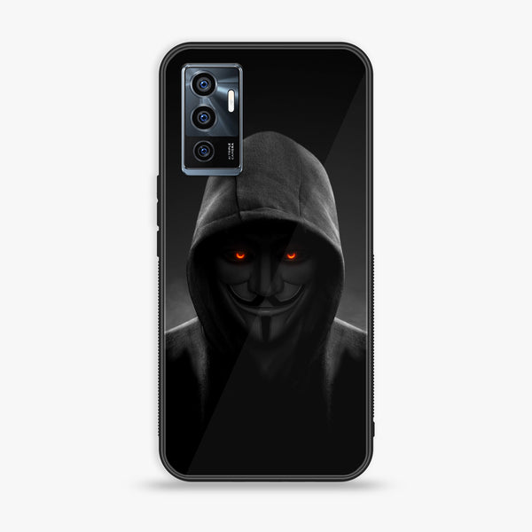 Vivo V23e -Anonymous 2.0 Design 4 - Premium Printed Glass soft Bumper shock Proof Case CS-16822