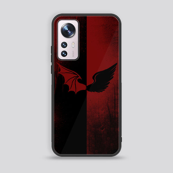 Xiaomi 12X Angel Wing 2.0 Series  Premium Printed Glass soft Bumper shock Proof Case