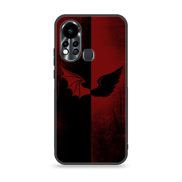 Infinix Hot 11S  Angel Wings 2.0 Design 6 Premium Printed Glass soft Bumper shock Proof Case CS-26428