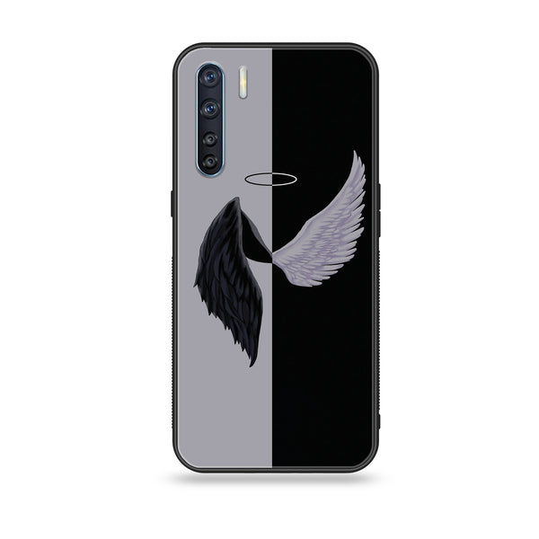 Oppo F15 - Angel Wings 2.0 Design 5 - Premium Printed Glass soft Bumper shock Proof Case CS-17271