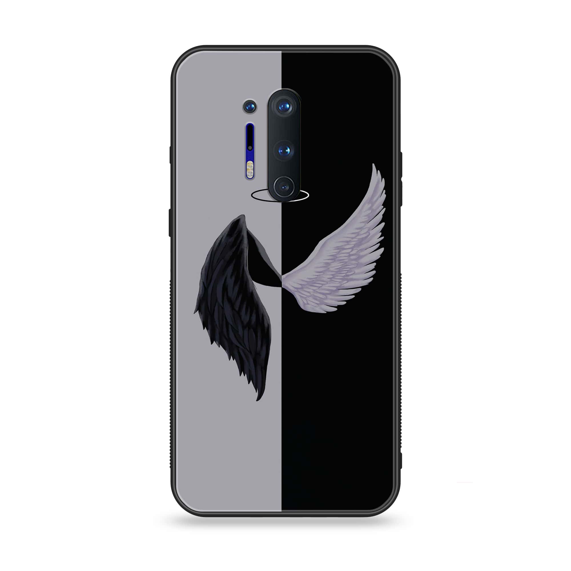 OnePlus 8 Pro - Angel Wings 2.0 Series - Premium Printed Glass soft Bumper shock Proof Case