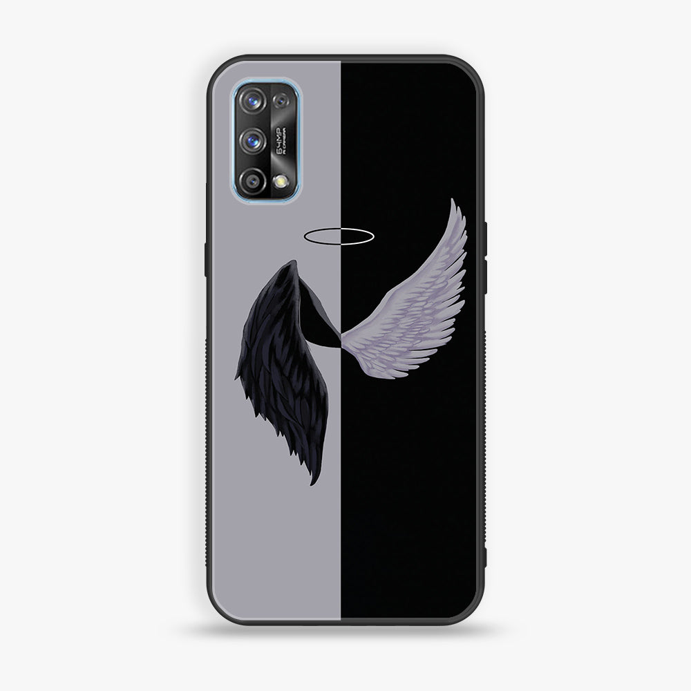 Realme 7 Pro - Angel Wings 2.0 Series - Premium Printed Glass soft Bumper shock Proof Case