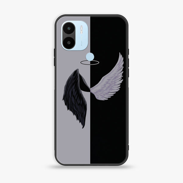 Xiaomi Redmi A1 Plus - Angel Wings 2.0 Design 5  - Premium Printed Glass soft Bumper shock Proof Case CS-26871