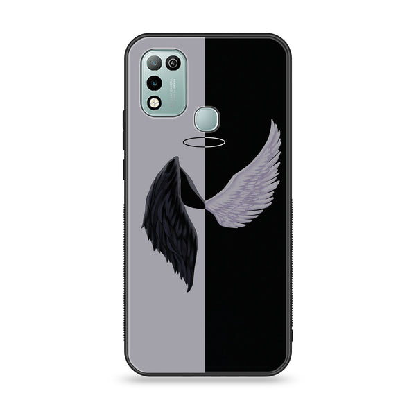 Infinix Hot 10 Play- Angel Wings 2.0  Design 5 - Premium Printed Glass soft Bumper shock Proof Case CS-17306