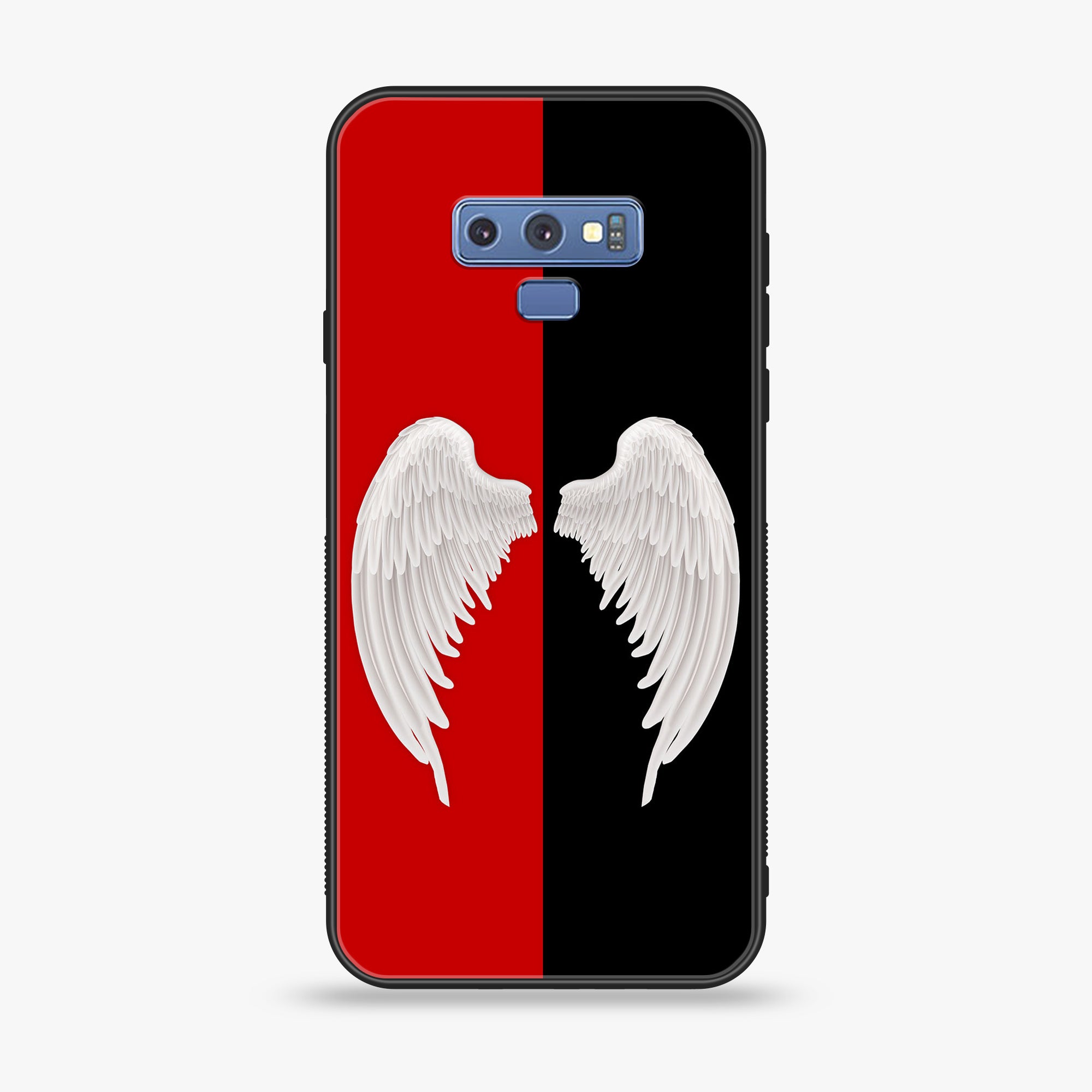Samsung Galaxy Note 9 - Angel Wings 2.0 Series - Premium Printed Glass soft Bumper shock Proof Case