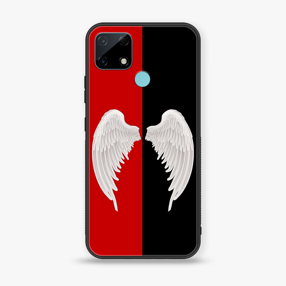 Realme Narzo 30A - Angel Wings 2.0 Series - Premium Printed Glass soft Bumper shock Proof Case