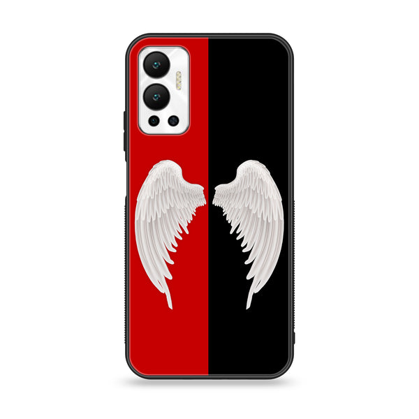 Infinix Hot 12 - Angel Wings 2.0 Design 4 - Premium Printed Glass soft Bumper shock Proof Case CS-19662