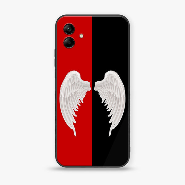 Samsung Galaxy A04 - Angel Wings 2.0 Design 4 - Premium Printed Glass soft Bumper shock Proof Case CS-16787 CS-25646