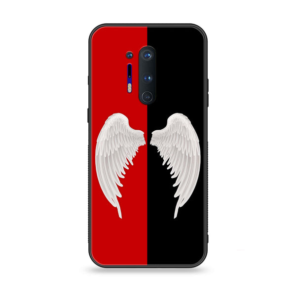 OnePlus 8 Pro - Angel Wings 2.0 Design 4- Premium Printed Glass soft Bumper shock Proof Case CS-10756