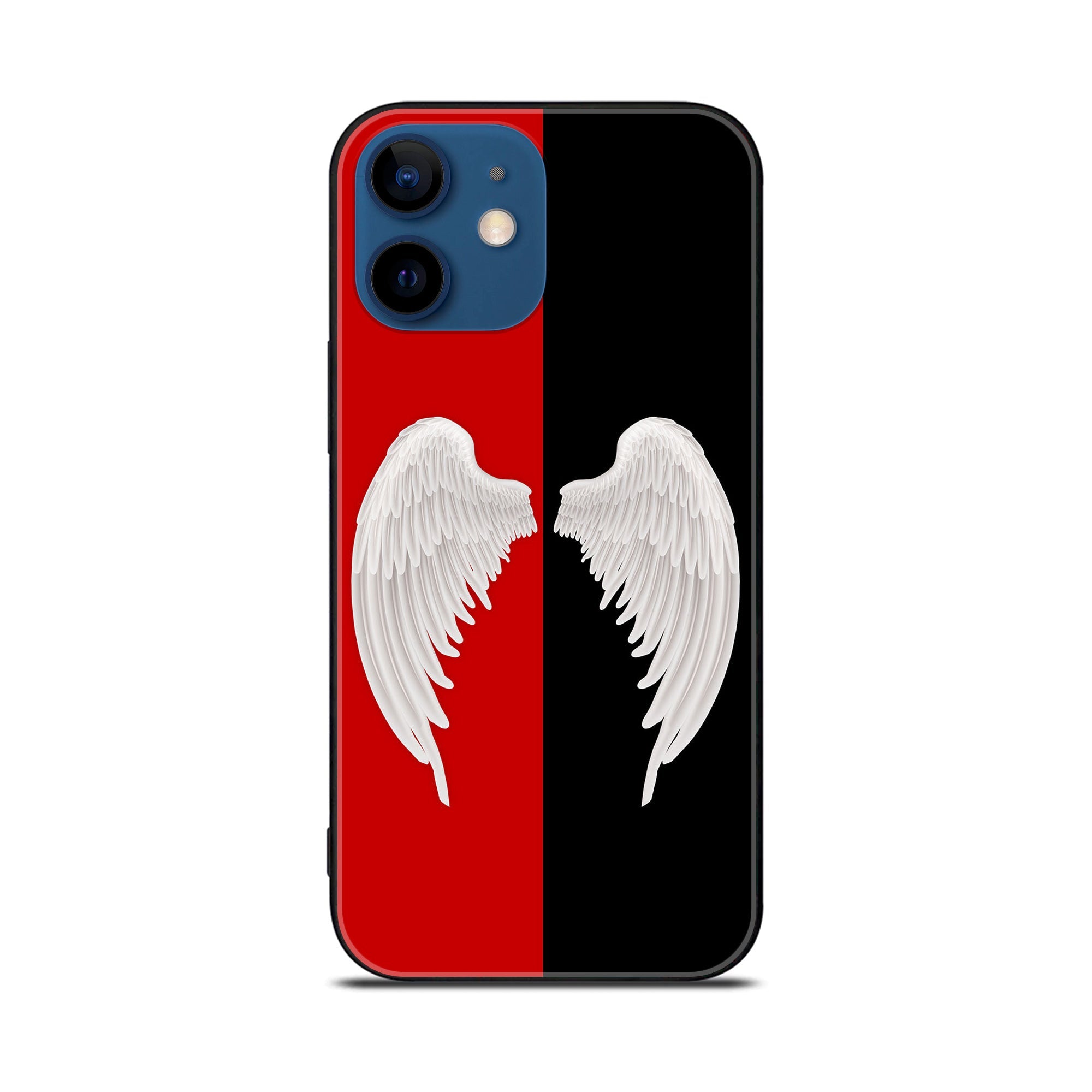 iPhone 12 Angel Wings 2.0  Series  Premium Printed Glass soft Bumper shock Proof Case