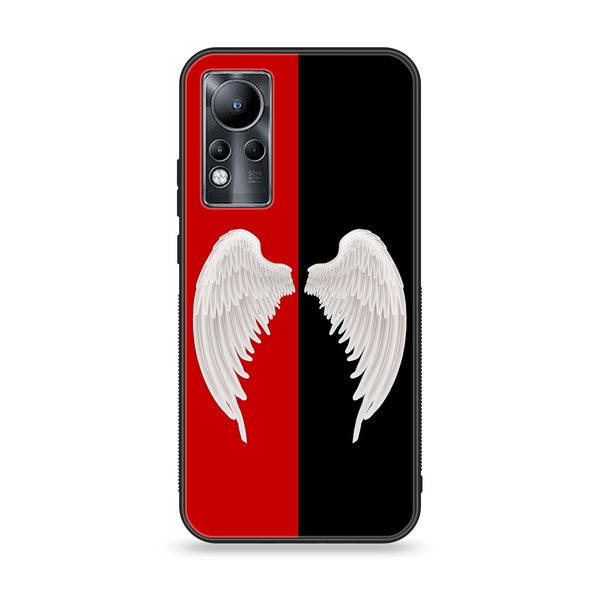 Infinix Note 11/ Note 12 G88 - Angel Wings 2.0  Design 4- Premium Printed Glass soft Bumper shock Proof Case CS-11805