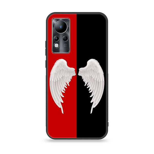 Infinix Note 11 - Angel Wings 2.0  Design 4- Premium Printed Glass soft Bumper shock Proof Case CS-11805