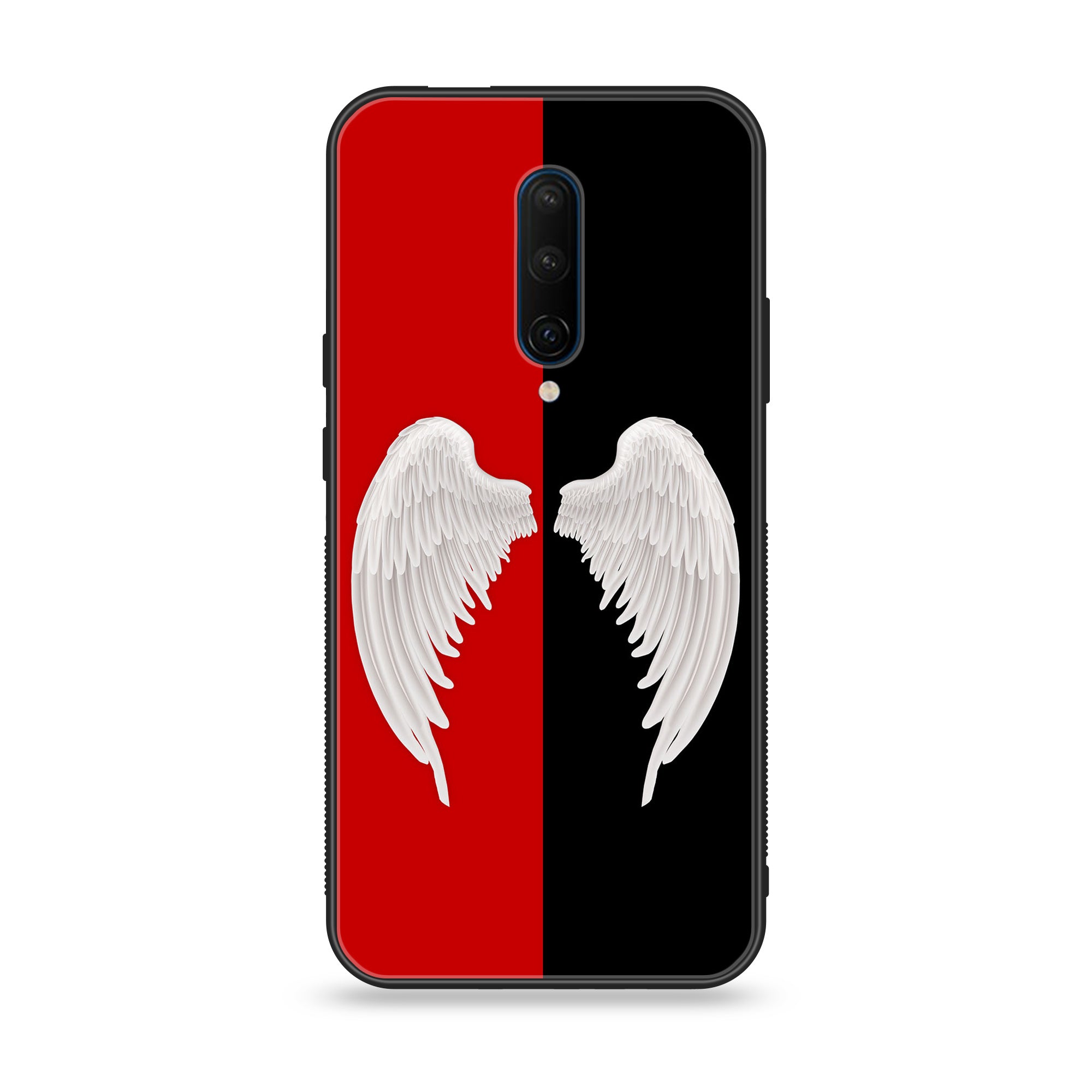 OnePlus 7 Pro - Angel wings 2.0 Series - Premium Printed Glass soft Bumper shock Proof Case