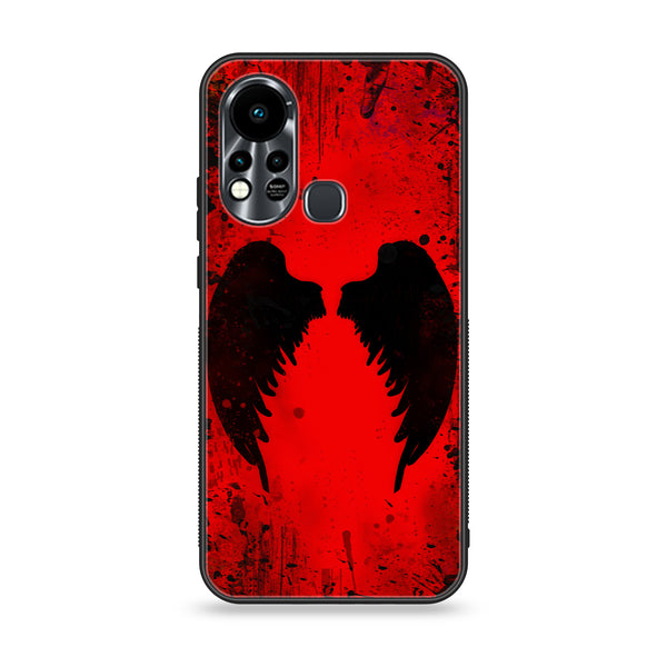 Infinix Hot 11S  Angel Wings 2.0 Design 3  Premium Printed Glass soft Bumper shock Proof Case CS-24177