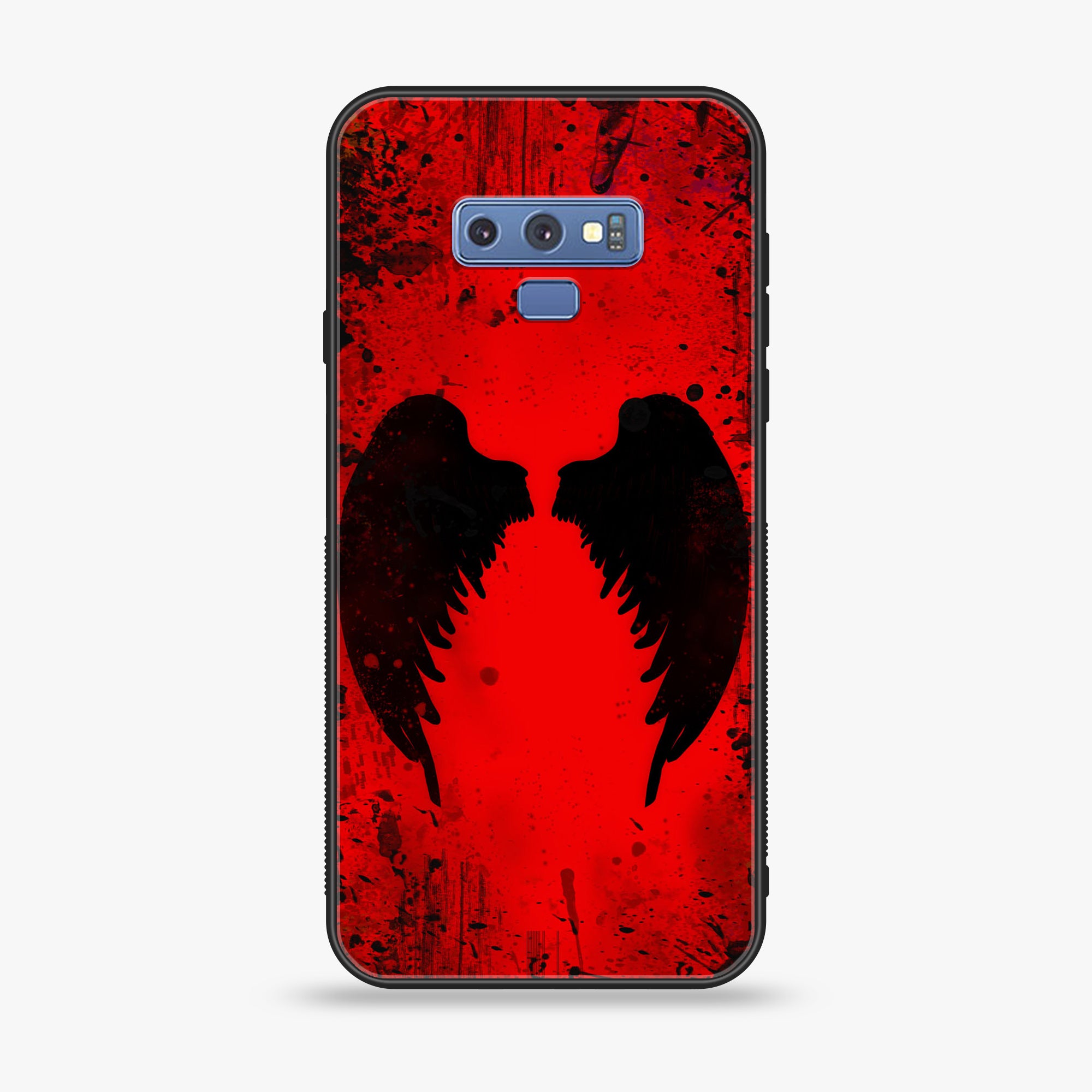 Samsung Galaxy Note 9 - Angel Wings 2.0 Series - Premium Printed Glass soft Bumper shock Proof Case