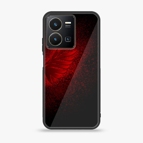 Vivo Y35  -  Angel wings 2.0  Design 2  - Premium Printed Glass soft Bumper shock Proof Case