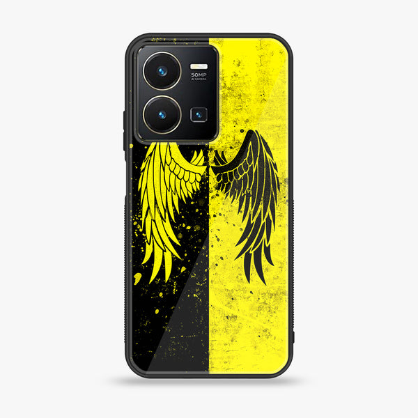 Vivo Y35  -  Angel wings 2.0 Design 1 - Premium Printed Glass soft Bumper shock Proof Case CS-8357