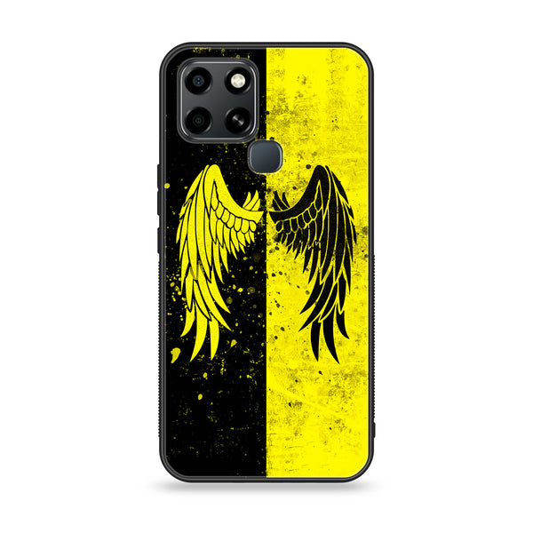 Infinix Smart 6 - Angel Wings 2.0 Series  Design 1 Premium Printed Glass soft Bumper shock Proof Case CS-20032
