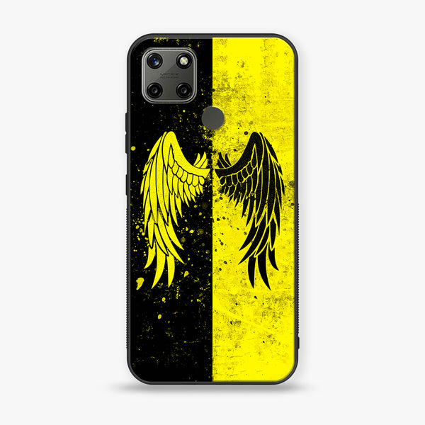 Realme C25Y  Angel Wings 2.0 Series Premium Printed Glass soft Bumper shock Proof Case