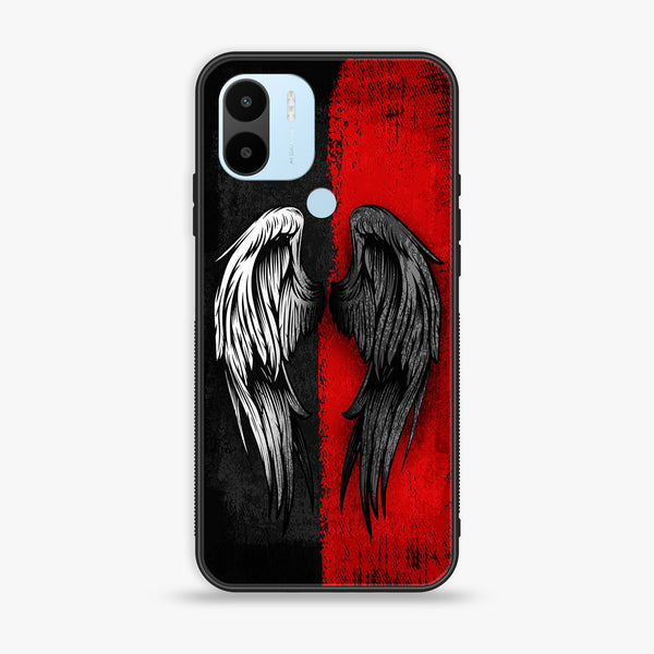 Xiaomi Redmi A1 Plus - Angel Wings 2.0 Design 1 - Premium Printed Glass soft Bumper shock Proof Case CS-41851