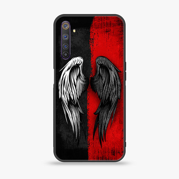 Realme 6 Pro - Angel Wings 2.0 - Premium Printed Glass soft Bumper shock Proof Case