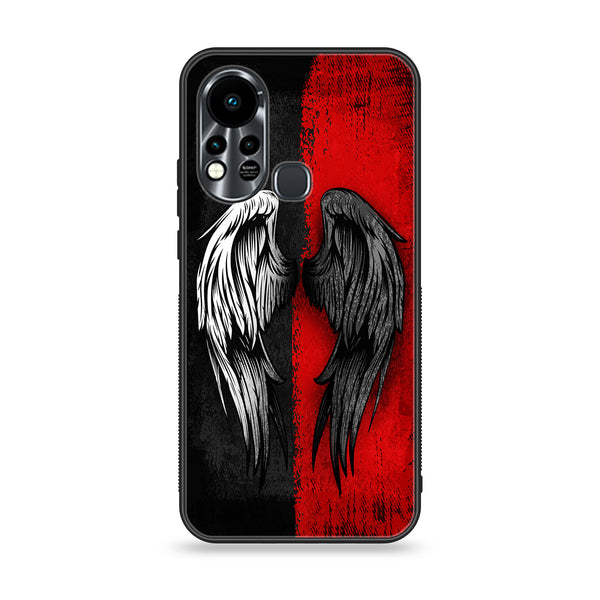 Infinix Hot 11S  Angel Wings 2.0 Design 10 Premium Printed Glass soft Bumper shock Proof Case CS-25537