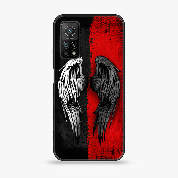 Xiaomi Mi 10T Angel Wings 2.0 Design 10  Premium Printed Glass soft Bumper shock Proof Case  CS-37630
