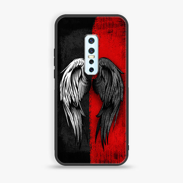 VIVO V17 PRO  - Angel Wings 2.0 Series - Premium Printed Glass soft Bumper shock Proof Case