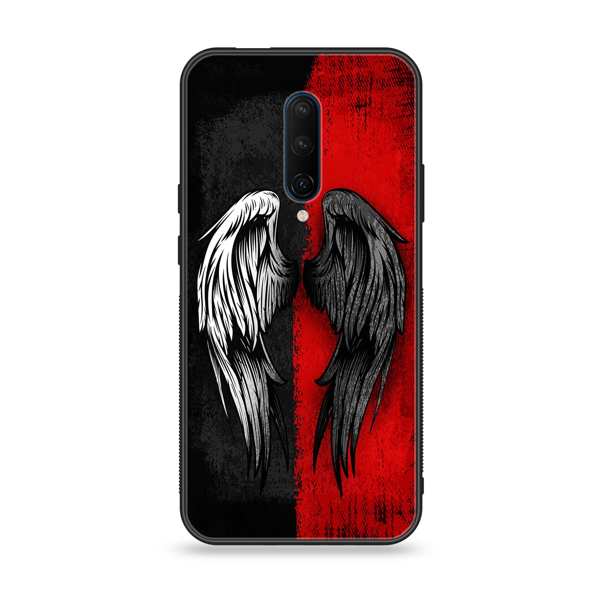 OnePlus 7 Pro - Angel wings 2.0 Series - Premium Printed Glass soft Bumper shock Proof Case