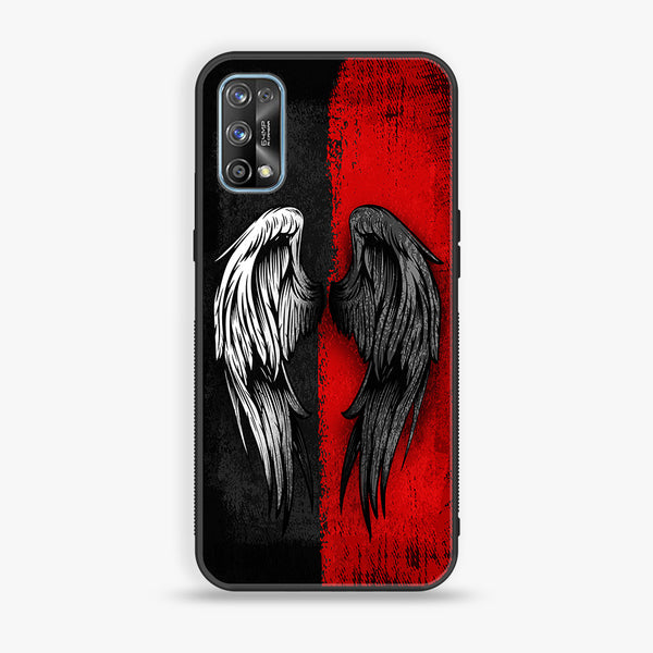 Realme 7 Pro - Angel Wings 2.0 Series - Premium Printed Glass soft Bumper shock Proof Case
