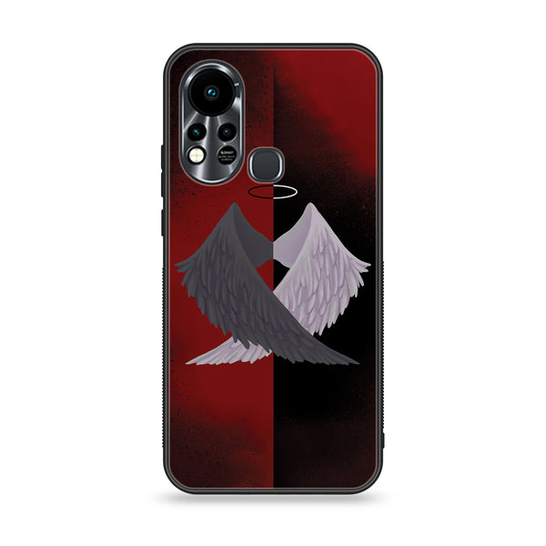 Infinix Hot 11S  Angel Wings 2.0 Design 7 Premium Printed Glass soft Bumper shock Proof Case CS-24202 CS-25319