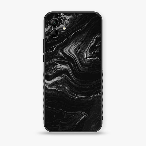 Samsung Galaxy A04 - Black Marble V2.0 Design 7 - Premium Printed Glass soft Bumper shock Proof Case CS-17064