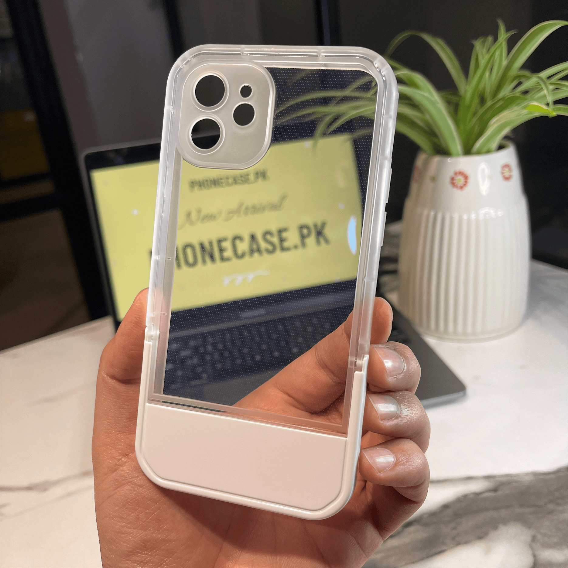 iPhone 11 Invisible Bracket Stand Transparent Case With Camera Protection
