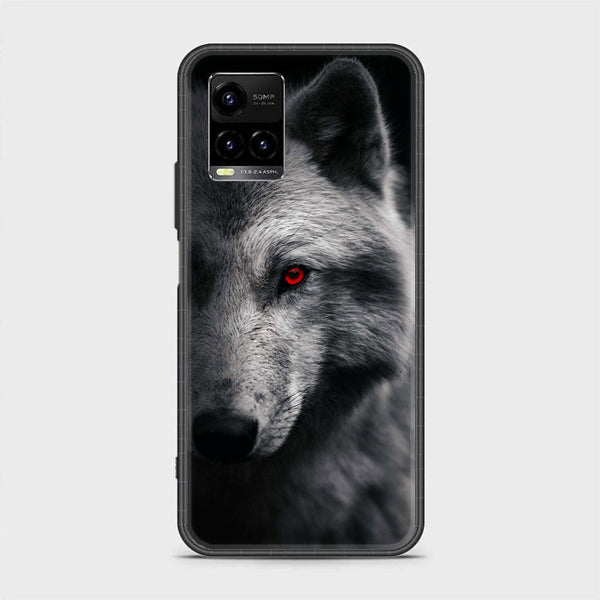 Vivo Y21 4G/ Y33s/ Y21s/ Y21A/ Y21T/Y33T  - Wolf Design 10- Premium Printed Glass soft Bumper shock Proof Case CS-11525 CS-12513 CS-12716